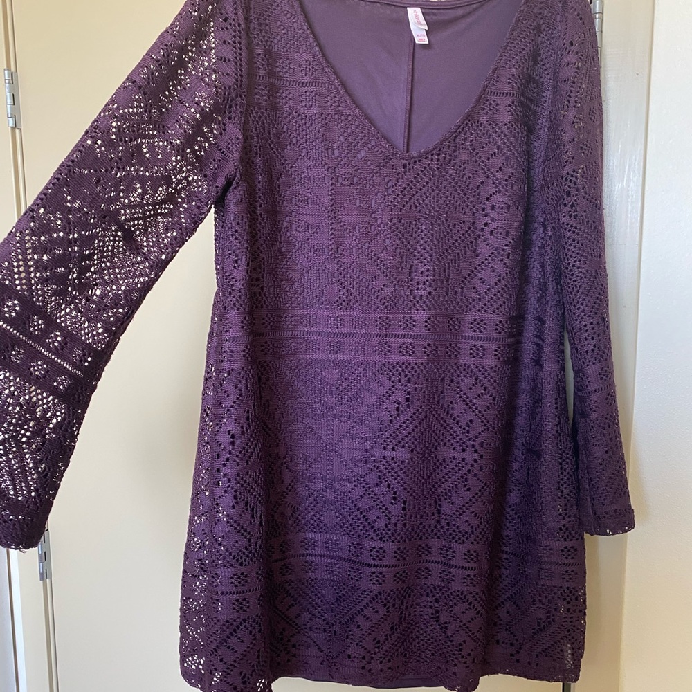 Xhilaration purple lace/crochet dress
